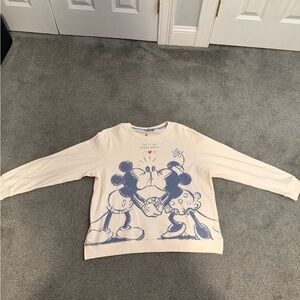 Disney Cream Shirt with Blue Accents